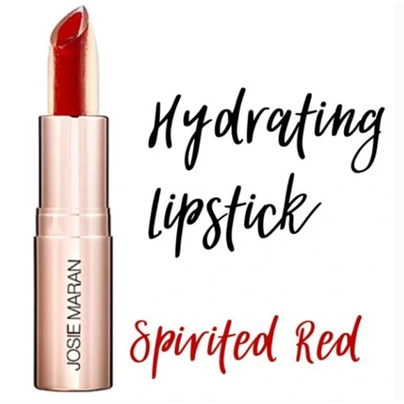 New Josie Maran Argan Love Your Lips Hydrating Lipstick - Spirited Red - Picture 2 of 2